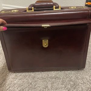 New Brown Genuine leather with lock—-OBO